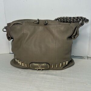 MARCIANO Bag in tan leather with light gold hardware